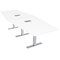 Skutchi Designs 45 in W, 144 in L, 29 in H, Engineered Wood Top, White HAR-HEX.IR-46x143-T-ELEC-XD09 - alternate 1